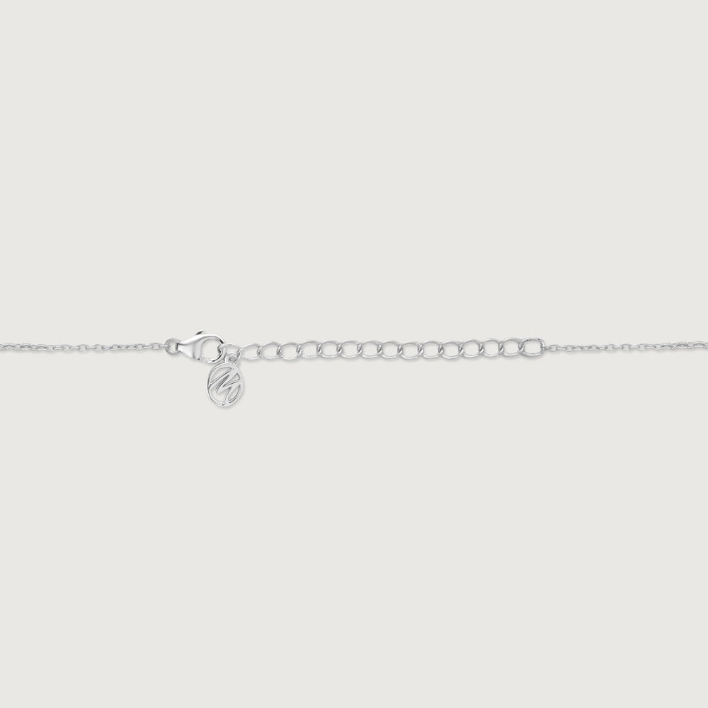 Modern Geometric Triangle Crystal Pendant Necklace for Women | Premium Silver Finish