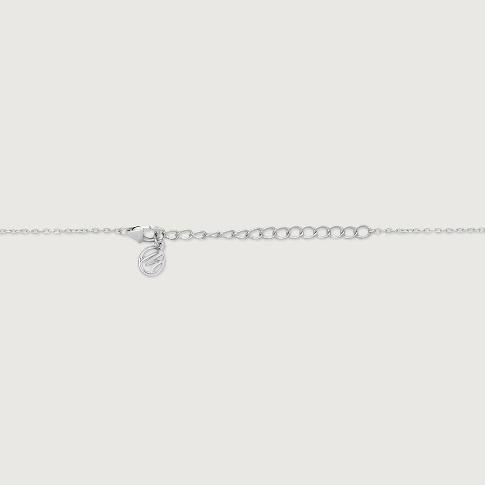 Elegant Dual Gemstone Crystal Pendant Necklace for Women | Premium Silver Finish