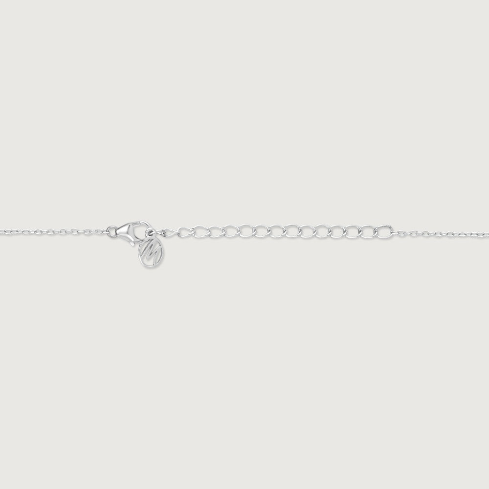 Elegant Floral Crystal Oval Pendant Necklace for Women | Premium Silver Finish
