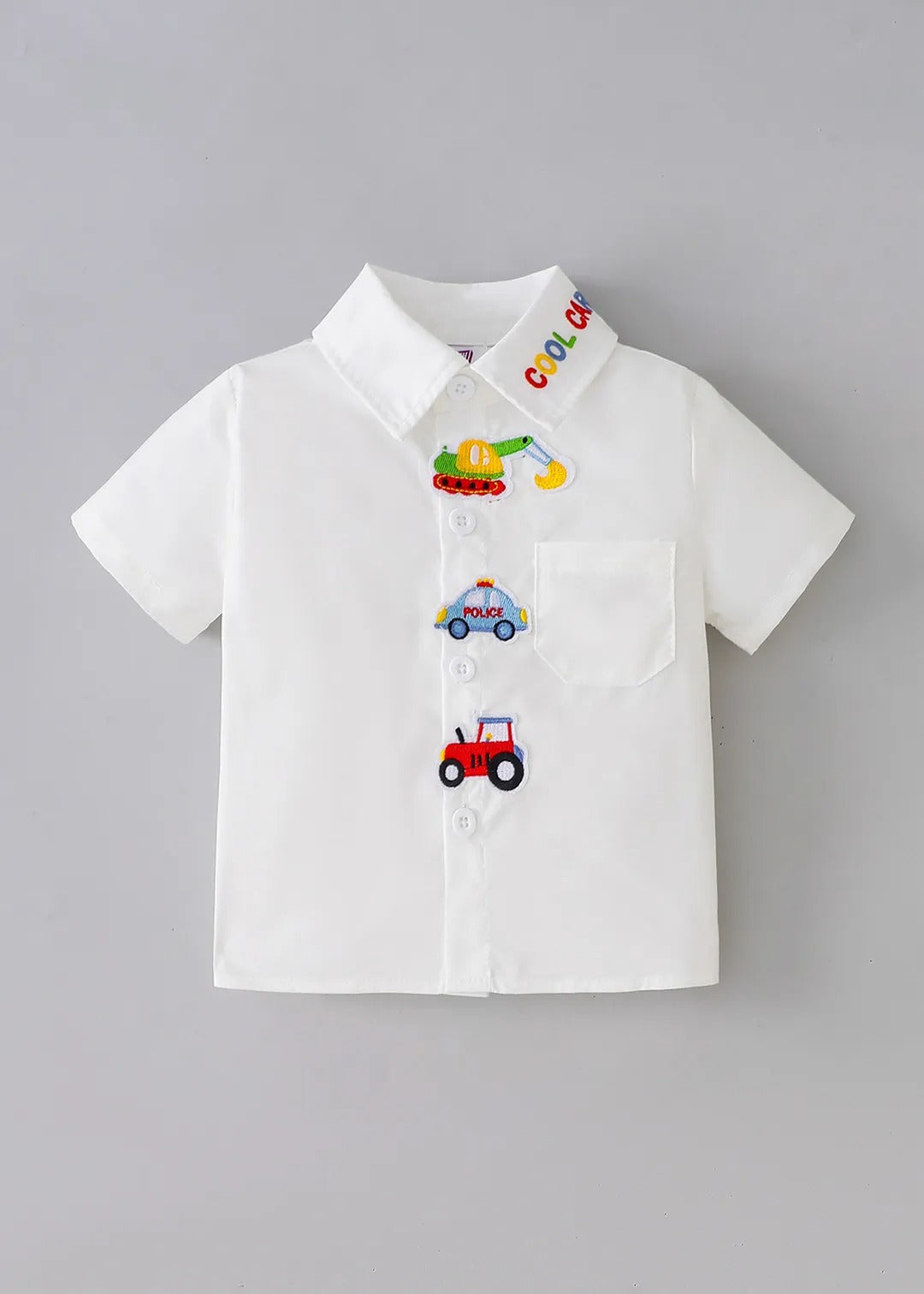 Kids Embroidered Cotton Shirt & Denim Pants Co-Ord Set | Premium 2-Piece Casual Outfit for Boys & Girls